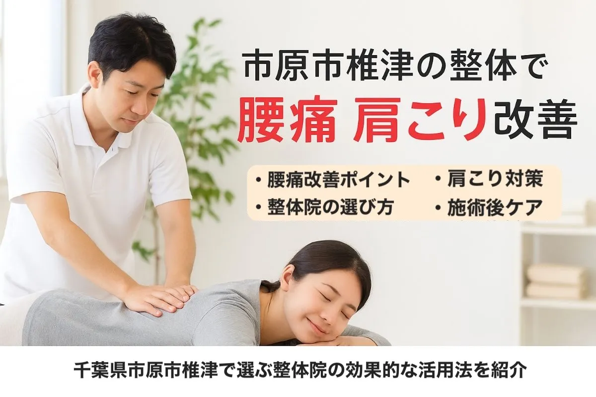 千葉県市原市椎津の整体で腰痛や肩こり改善を実現する厳選院選び方と効果的活用ガイド